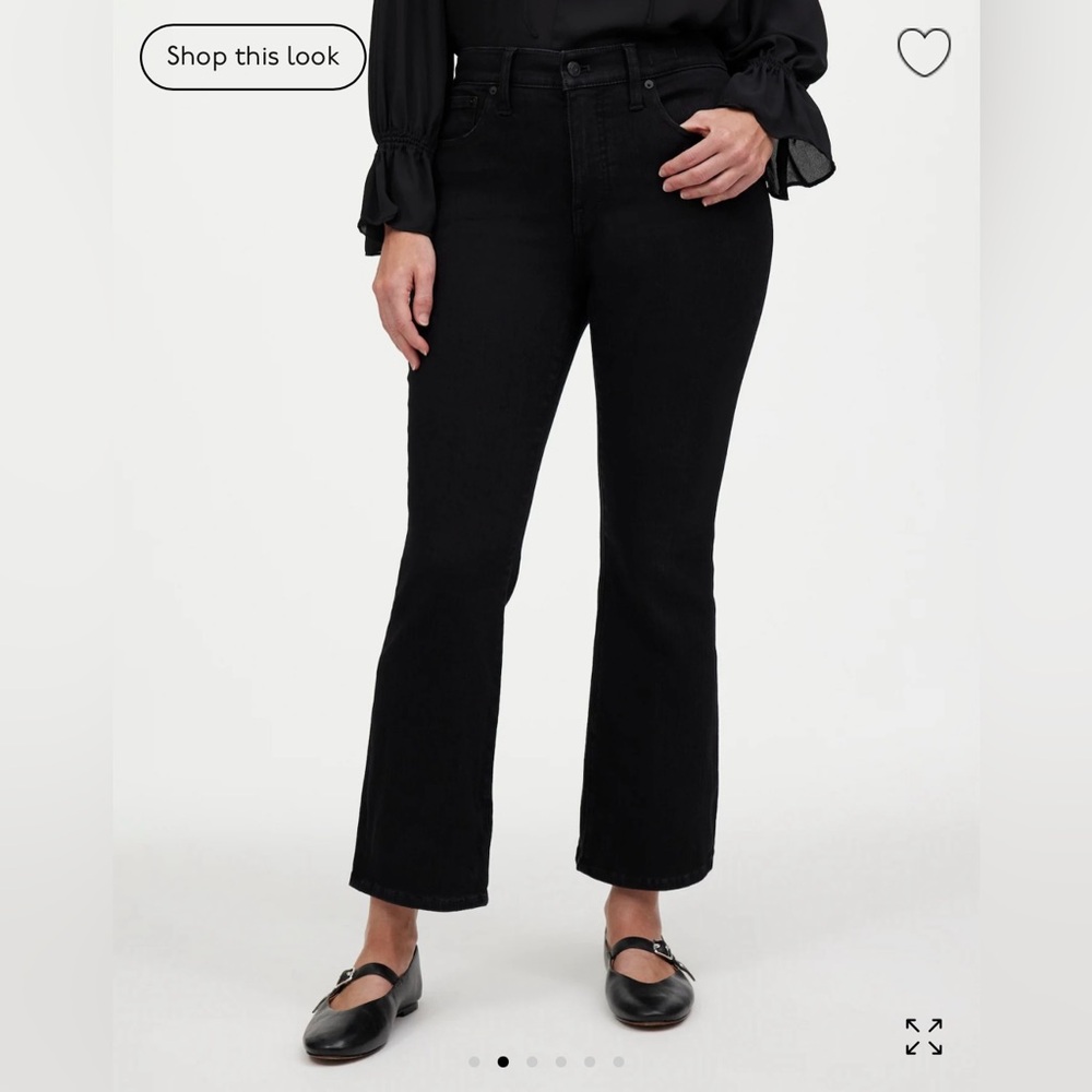 Madewell Curvy Kick Out Crop black, Size 28